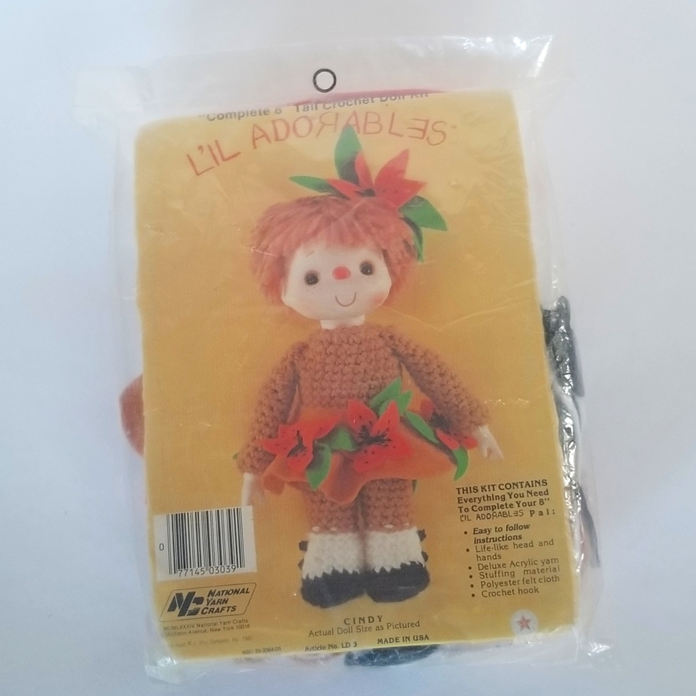VTG 1980 L'il Adorables crochet doll kit
